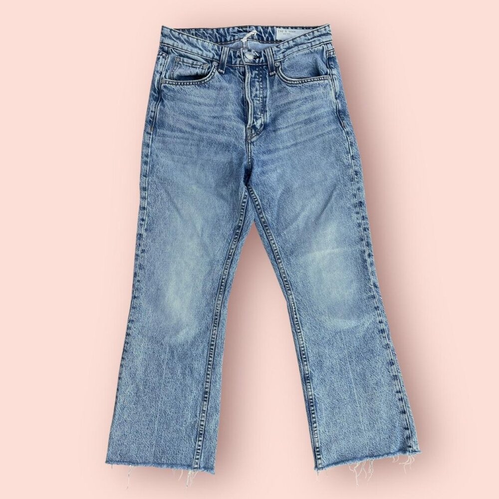 rag & bone Light Wash Cropped Ankle Jeans
